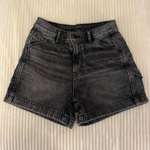 American Eagle Washed Black High Waisted Shorts